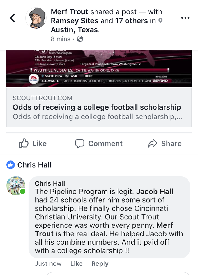 scout trout reviews, ncsa reviews, play ncaa football, top college fb recruits, best college fb recruits, 2018, 2019, 2020, class of 2021, nick saban, nsca football, recruiting, college football recruiting help, get better at football, get a football scholarship, how to get a football scholarship, ivy league football scholarship